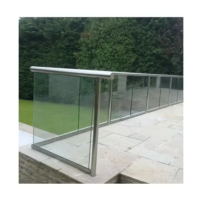 Soluzioni per sistemi di balaustre per balconi Protezione per pareti Recinzione in vetro Recinzione per piscina con cornice in alluminio