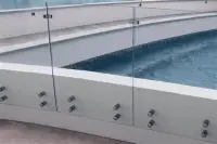 balcony glass and metal fence swimming pool frameless fence