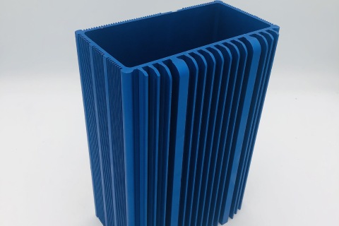 Blue Anodized Extruded Aluminum Heat Sink Enclosure for Electronics