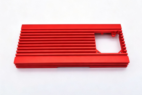 Custom CNC Machined 6063 Aluminum Alloy Housing Red Anodized Aluminum Profile Enclosure