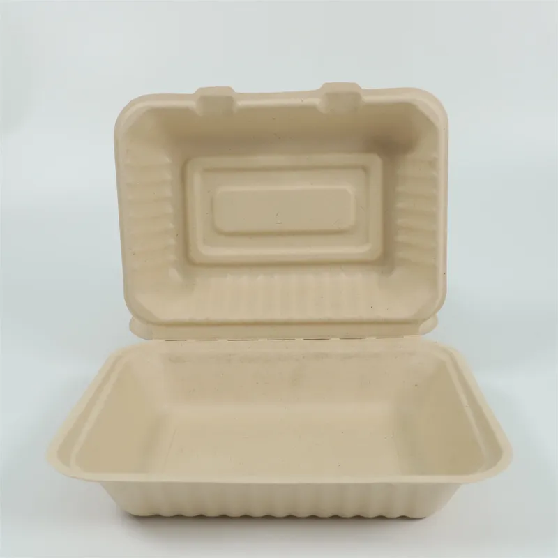 Caixa d'hamburgueses biodegradables d'un sol ús