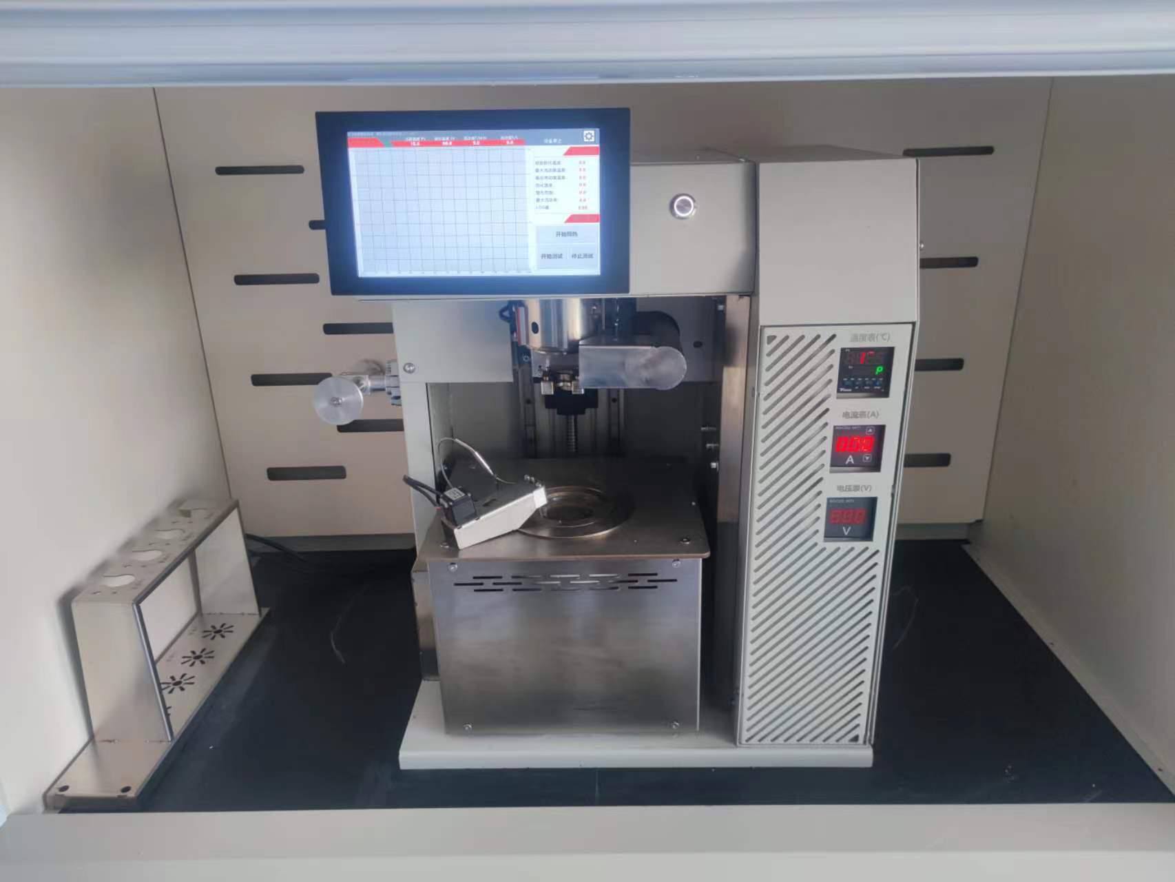 Measuring device for coke reactivity and post-reaction strength