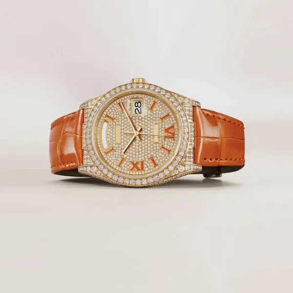 High end diamond watch