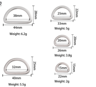 Rectangle Metal D Ring For Adustment