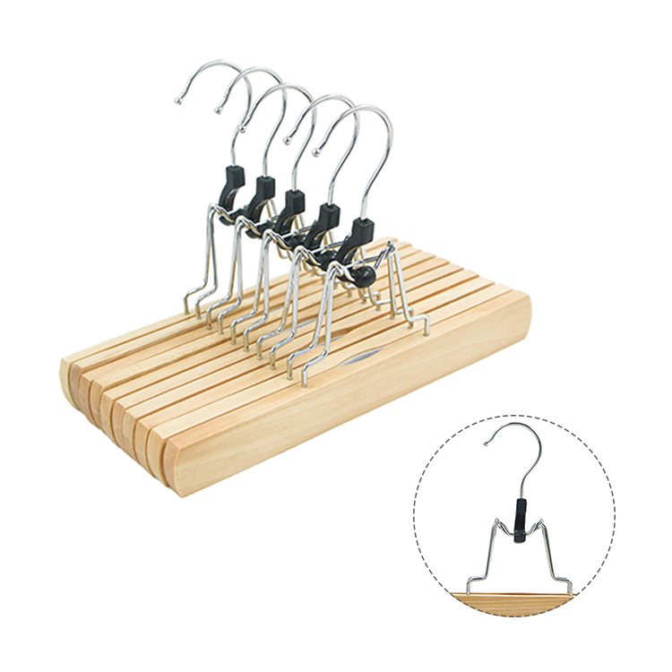 Wood Hanger With Clothes