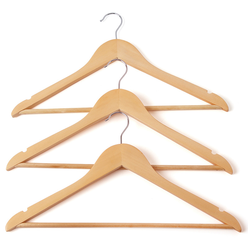 Wood Hanger With Clothes