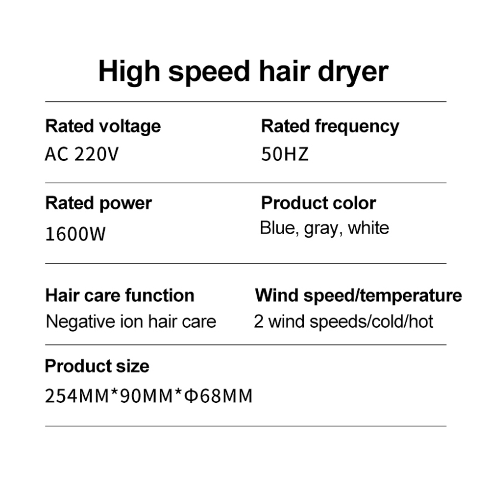 High speed hairdryers
