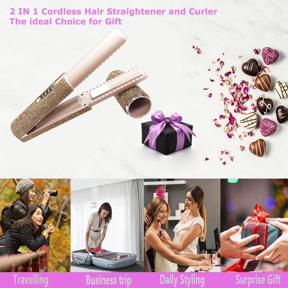 Cordless hair straightener