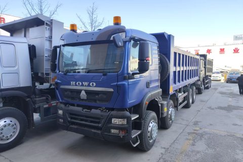 Robust Dark Blue Howo TX 8x4 Dump Truck - 400HP WEICHAI Power