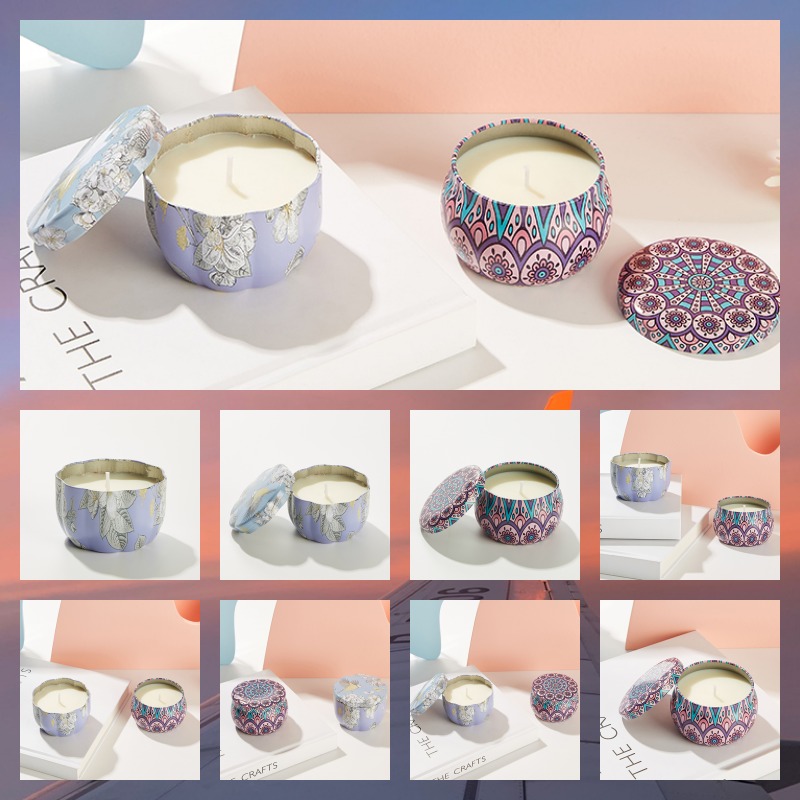 customize scented candle in packing and scents