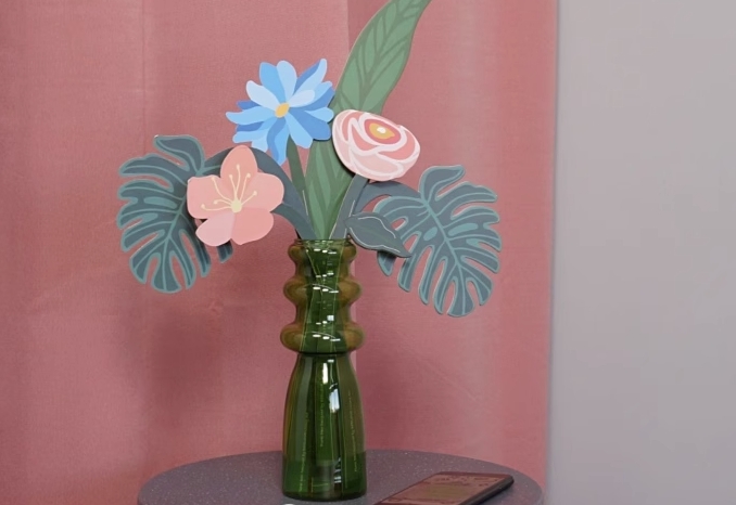 paper craft flower fragrance card