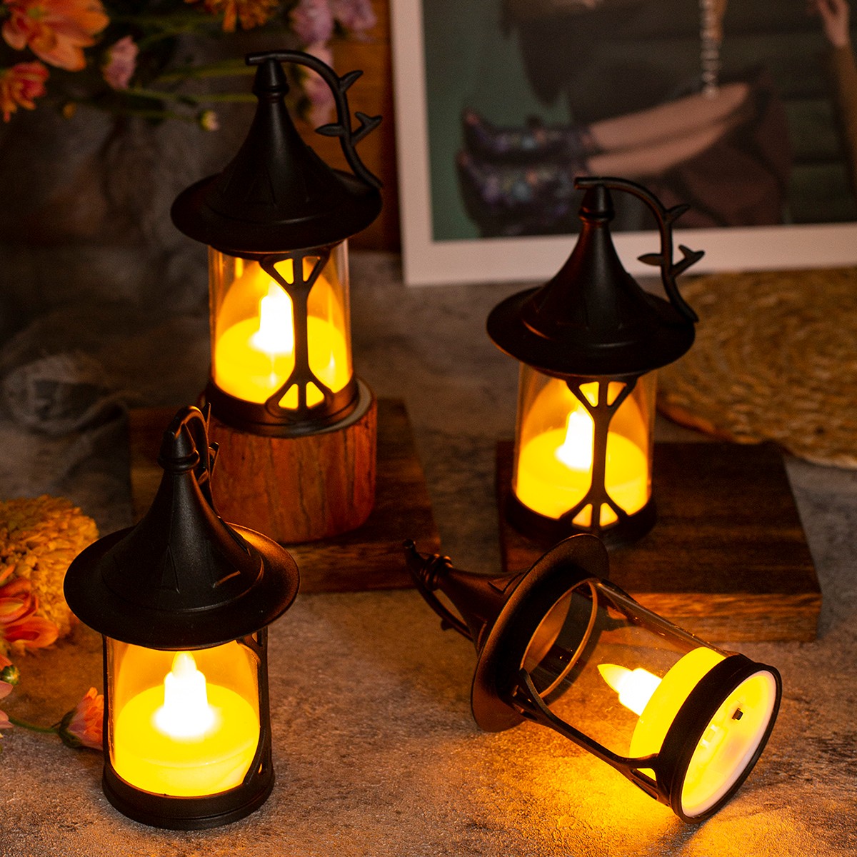 Witch hat design wind lamp