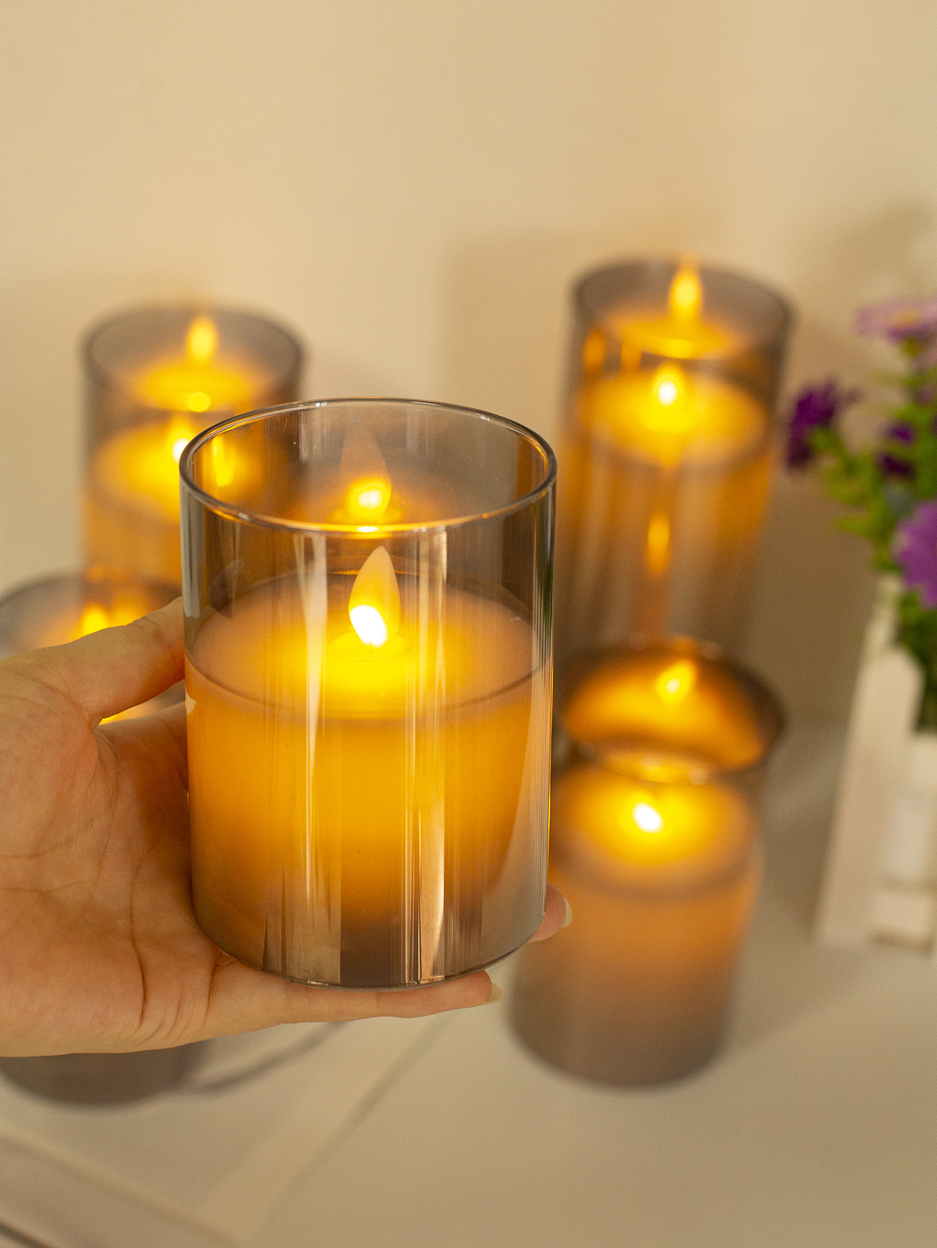 flameless taper candles