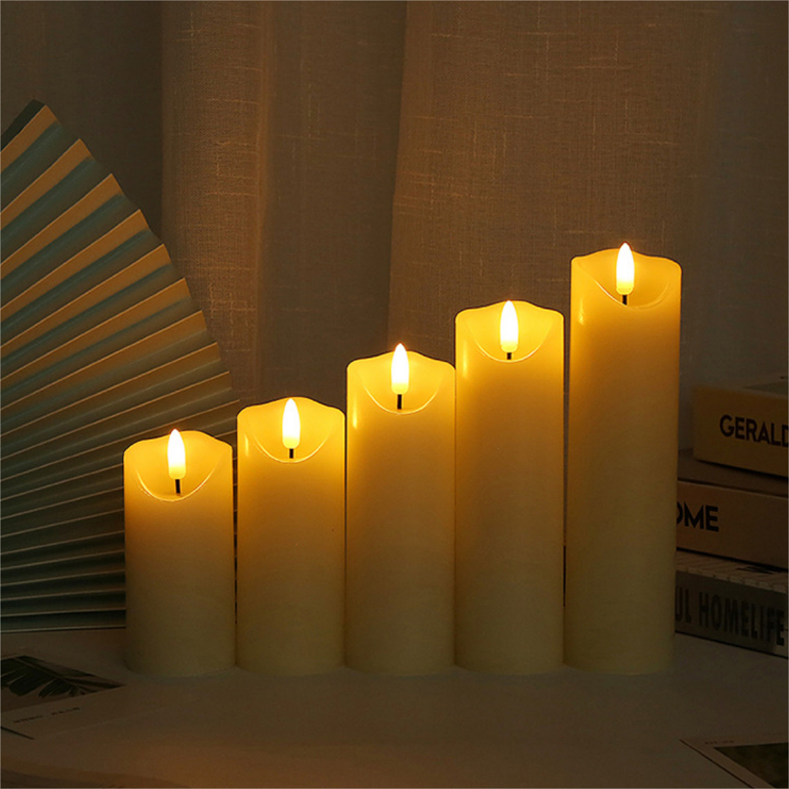 flickering flameless candles