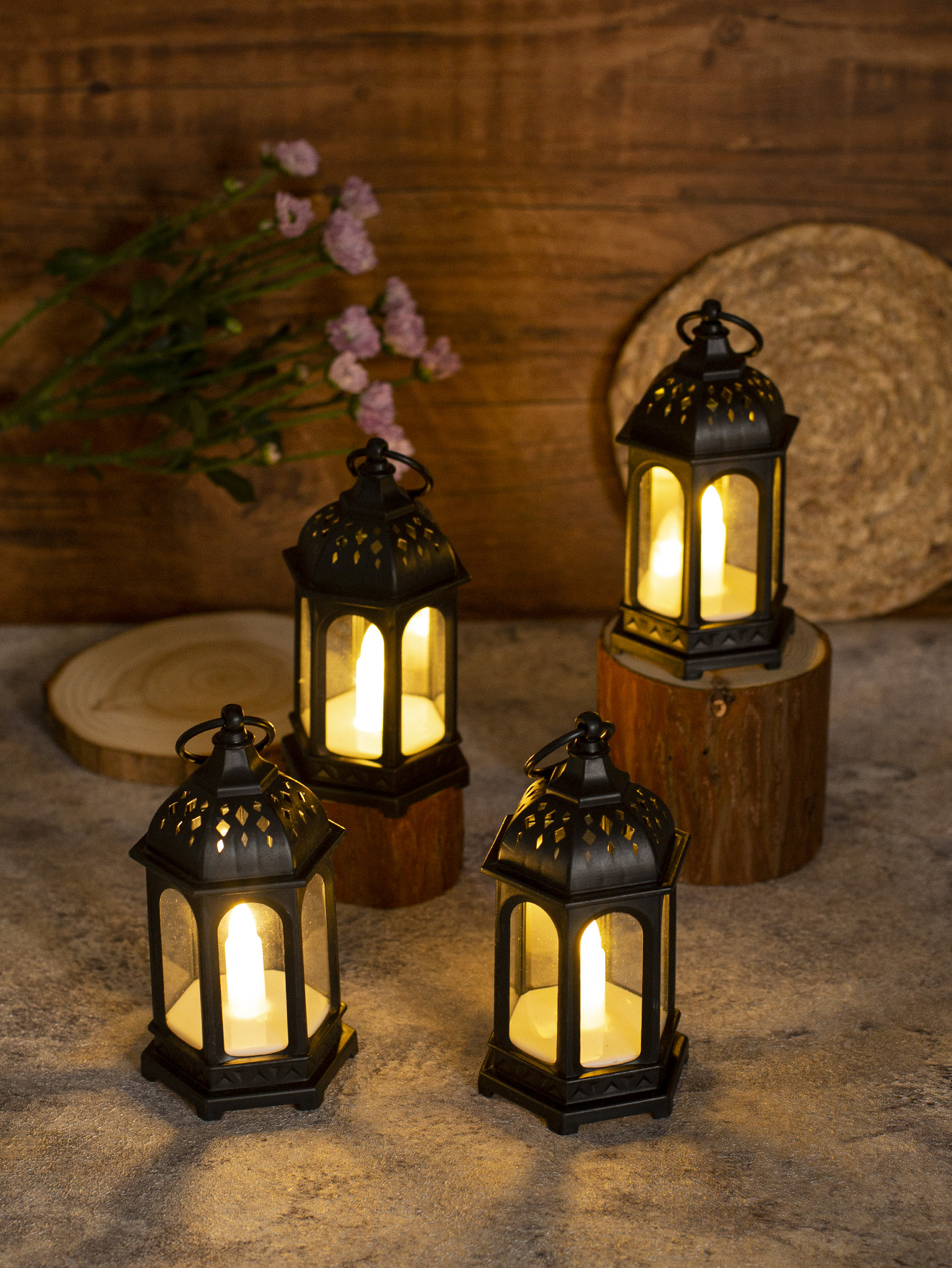 Vintage Brown Lanterns Decorative