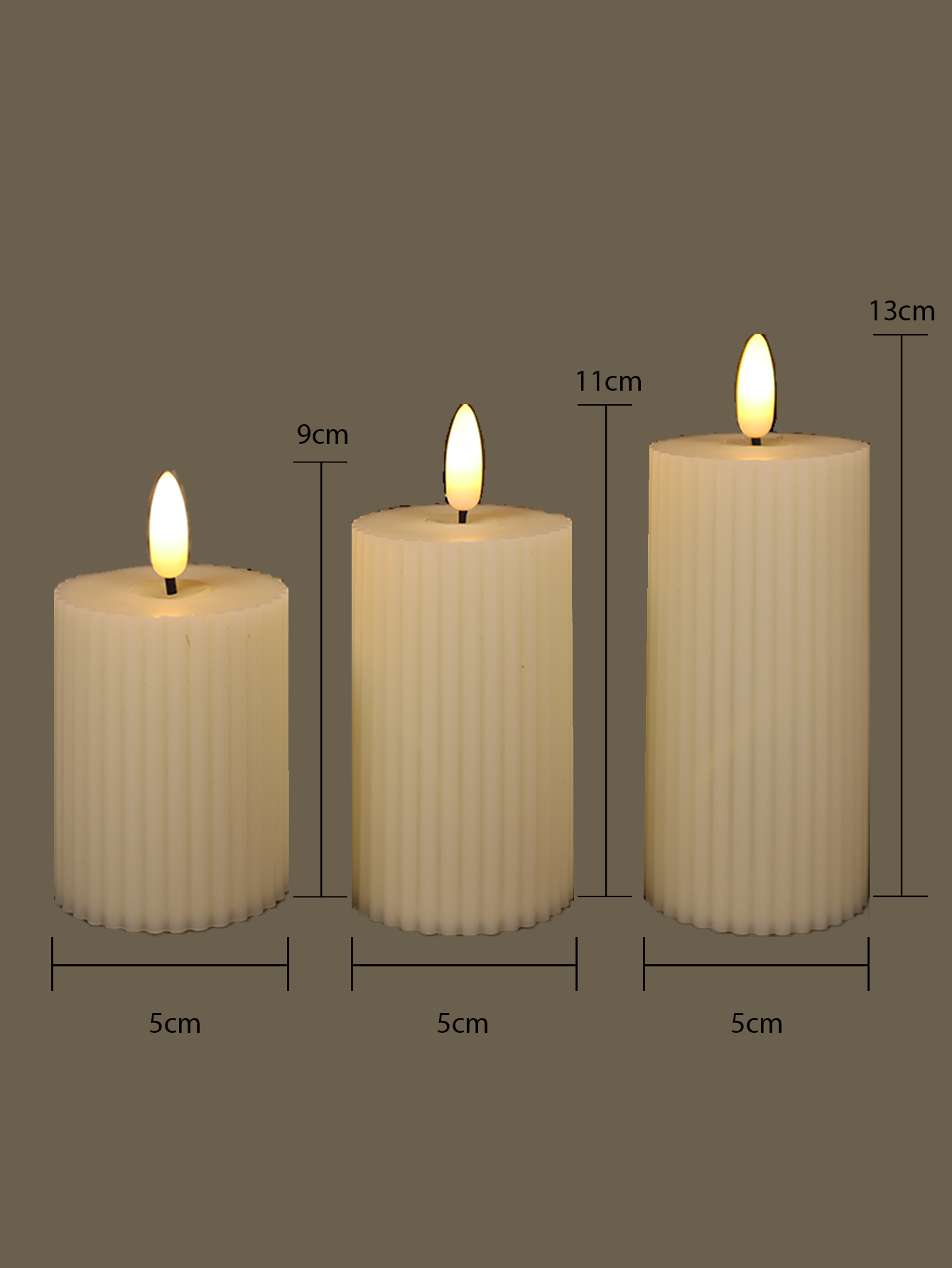 Gear stripe candle