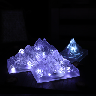 Lampada per luce notturna Iceberg Decorazione per camera da letto, piccole decorazioni per luci notturne di montagna