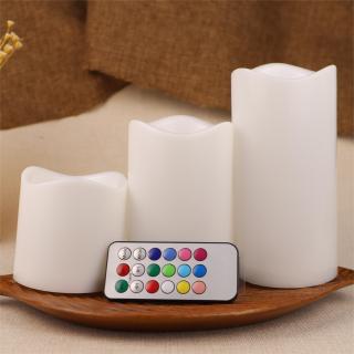 D7.5cm plásticos onda em forma de controle remoto colorido led swing velas luzes