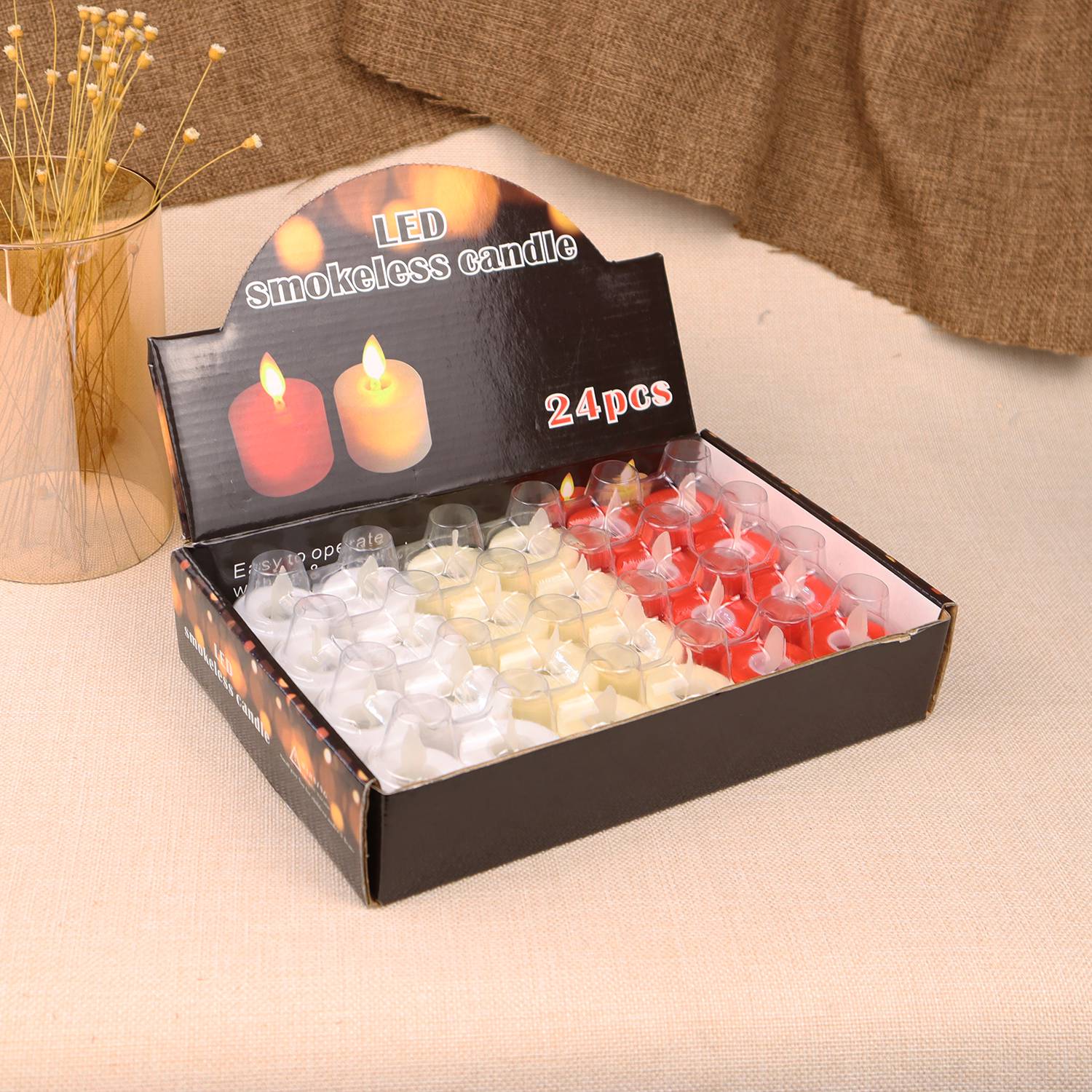 Small smooth surface Swing LED Tea Lights