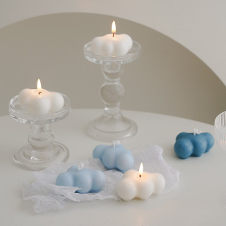 Velas de cera para decoración de escritorio, vela de aromaterapia con apariencia de nube