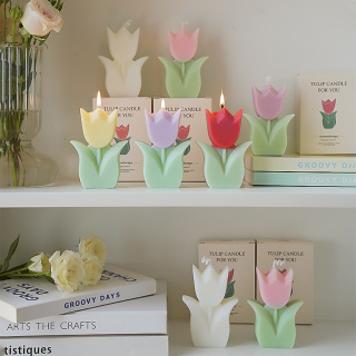 nến thiết kế hoa tulip Nến gia đình Trang trí đồ trang trí