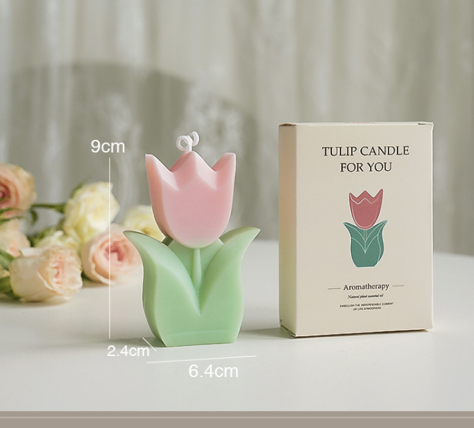 tulipflower design candles