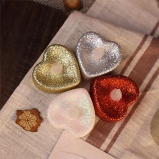 glitter Love Shape Tea Light Decorative Candles