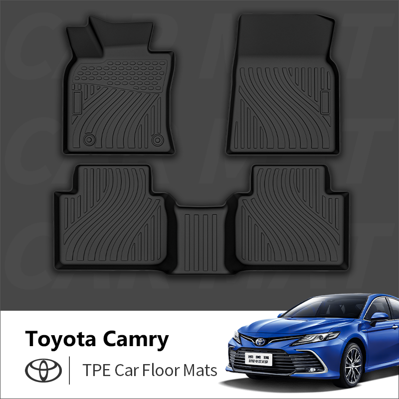 Tapis de sol tous temps pour voiture TPE 3D pour Toyota Camry
