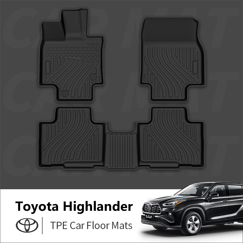 Alle weersomstandigheden 3D TPE autovloermatten voor Toyota Highlander 2016-2024