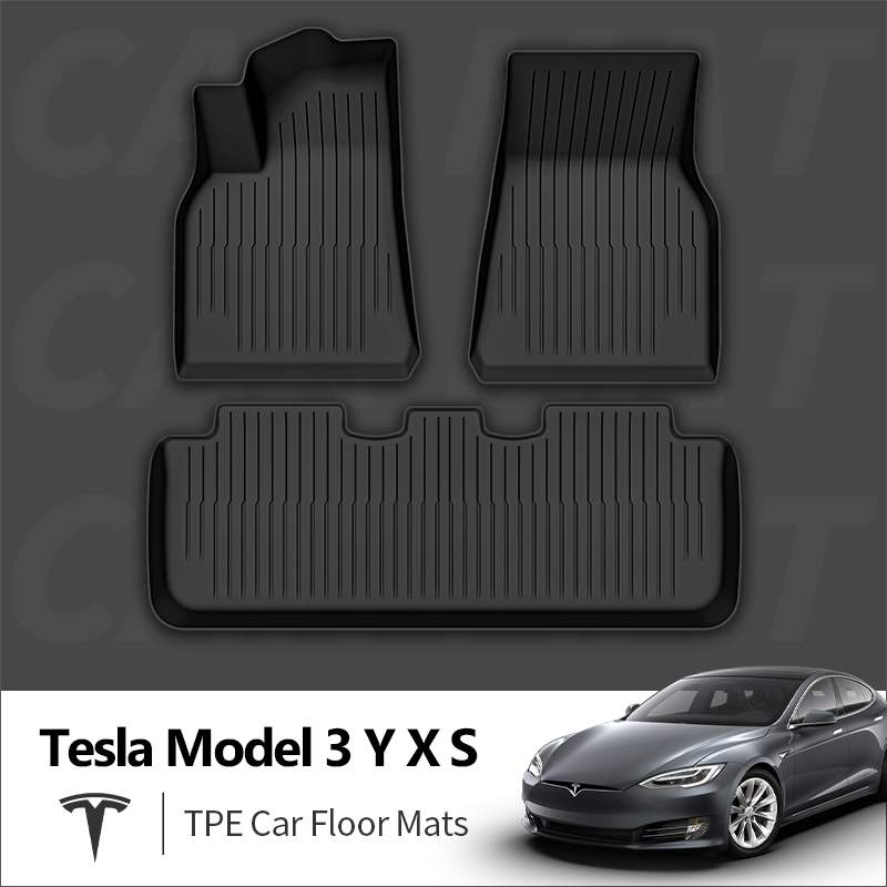टेस्ला मॉडल 3 मॉडल YXS के लिए हर मौसम में 3डी टीपीई कार फ़्लोर मैट