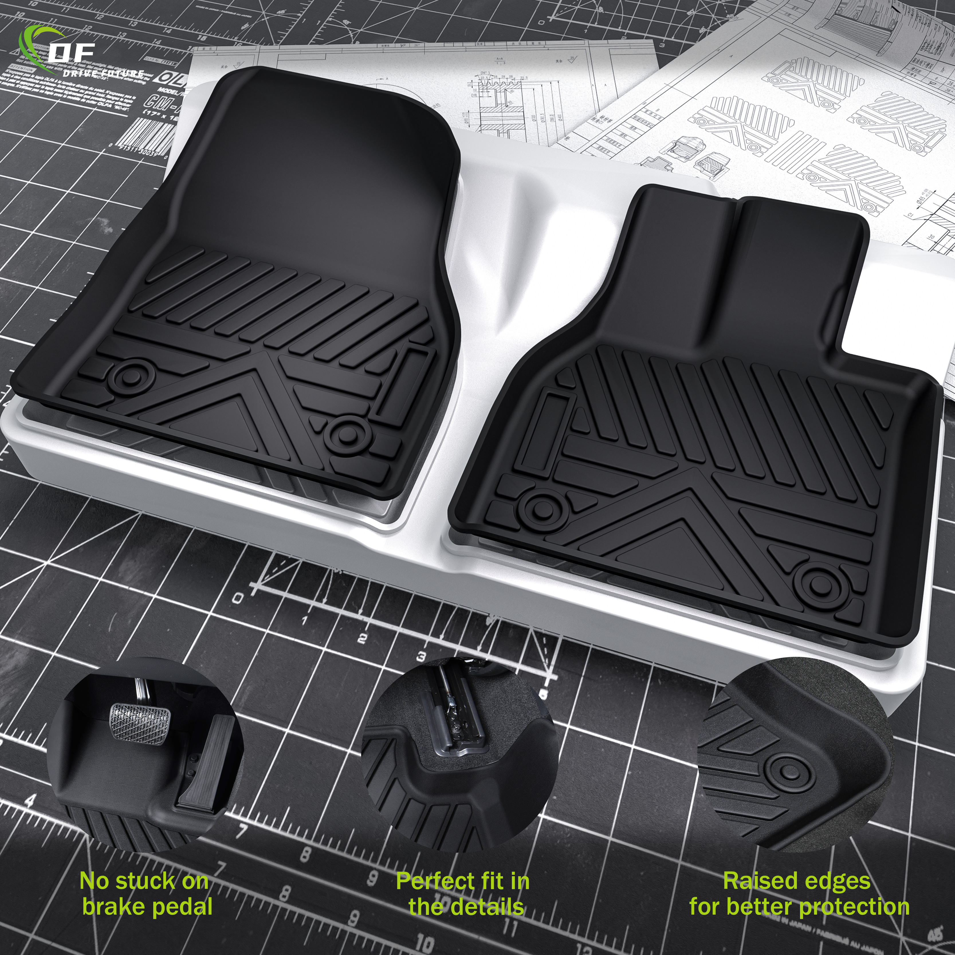 Vente de feu de haute qualité bonne résistance à la température nouveaux tapis de sol de voiture en TPE tapis de voiture pour TOYOTA BZ4X