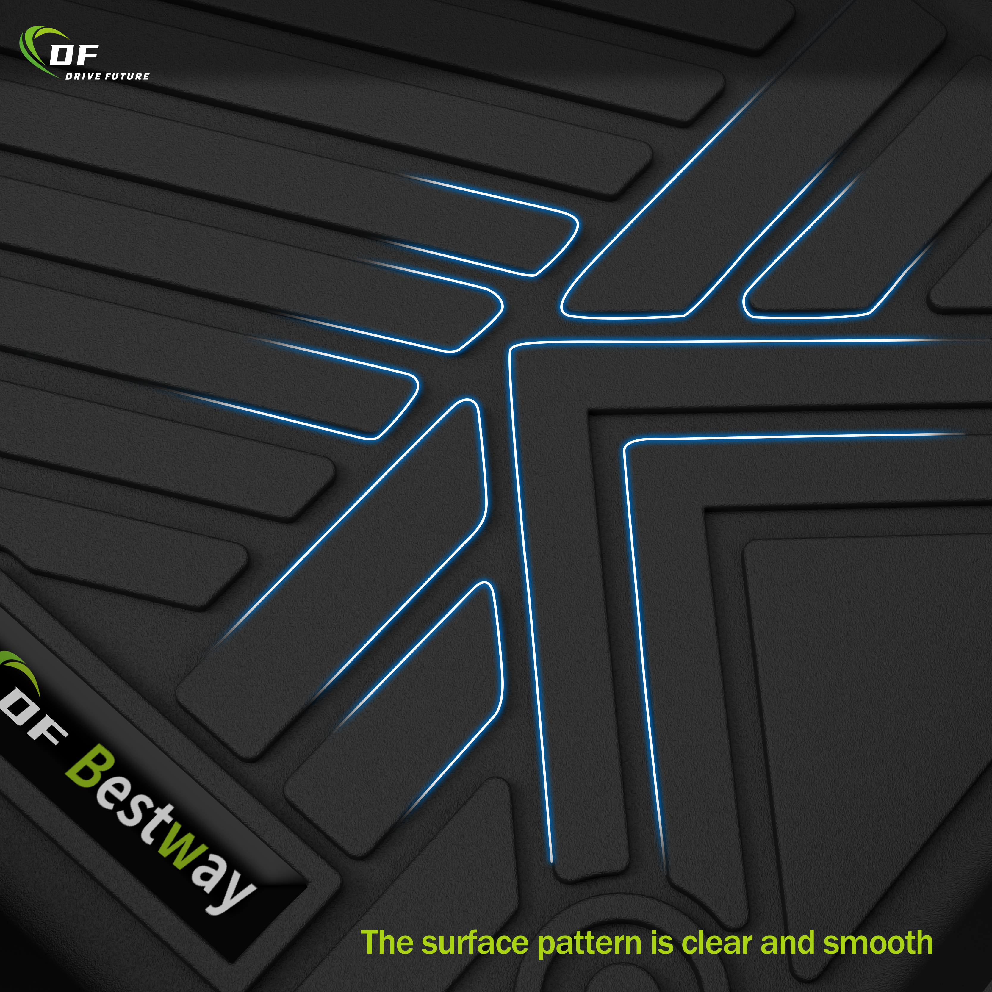 سجادة أرضية سيارة ثلاثية الأبعاد مادة تي بي إي غير قابلة للانزلاق من مادة صديقة للبيئة للبيع الساخن لسيارة تويوتا كامري