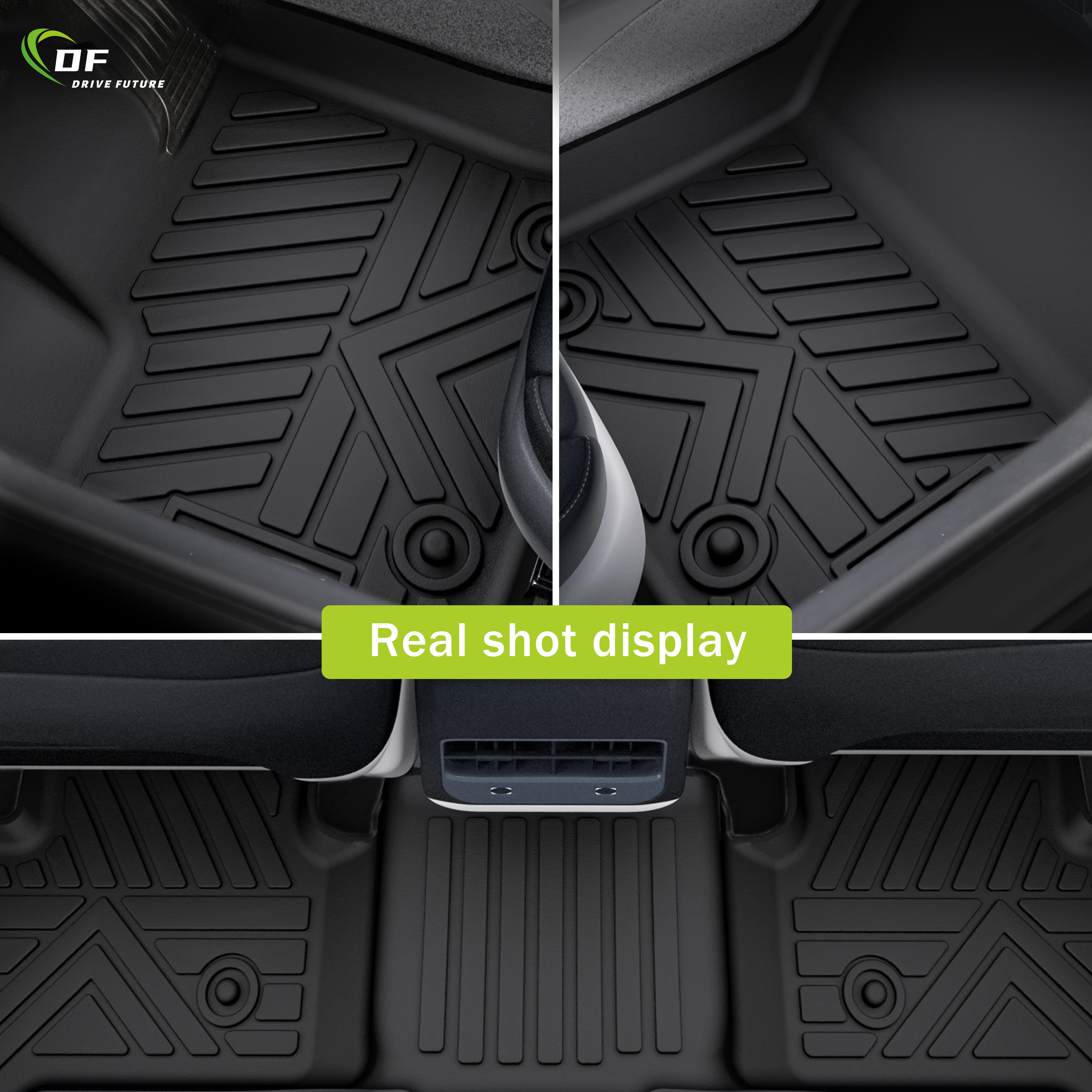 سجادات أرضية سيارة مادة تي بي إي ثلاثية الأبعاد مناسبة لجميع الأحوال الجوية للبيع المباشر لسيارة تويوتا أرض طراد 300