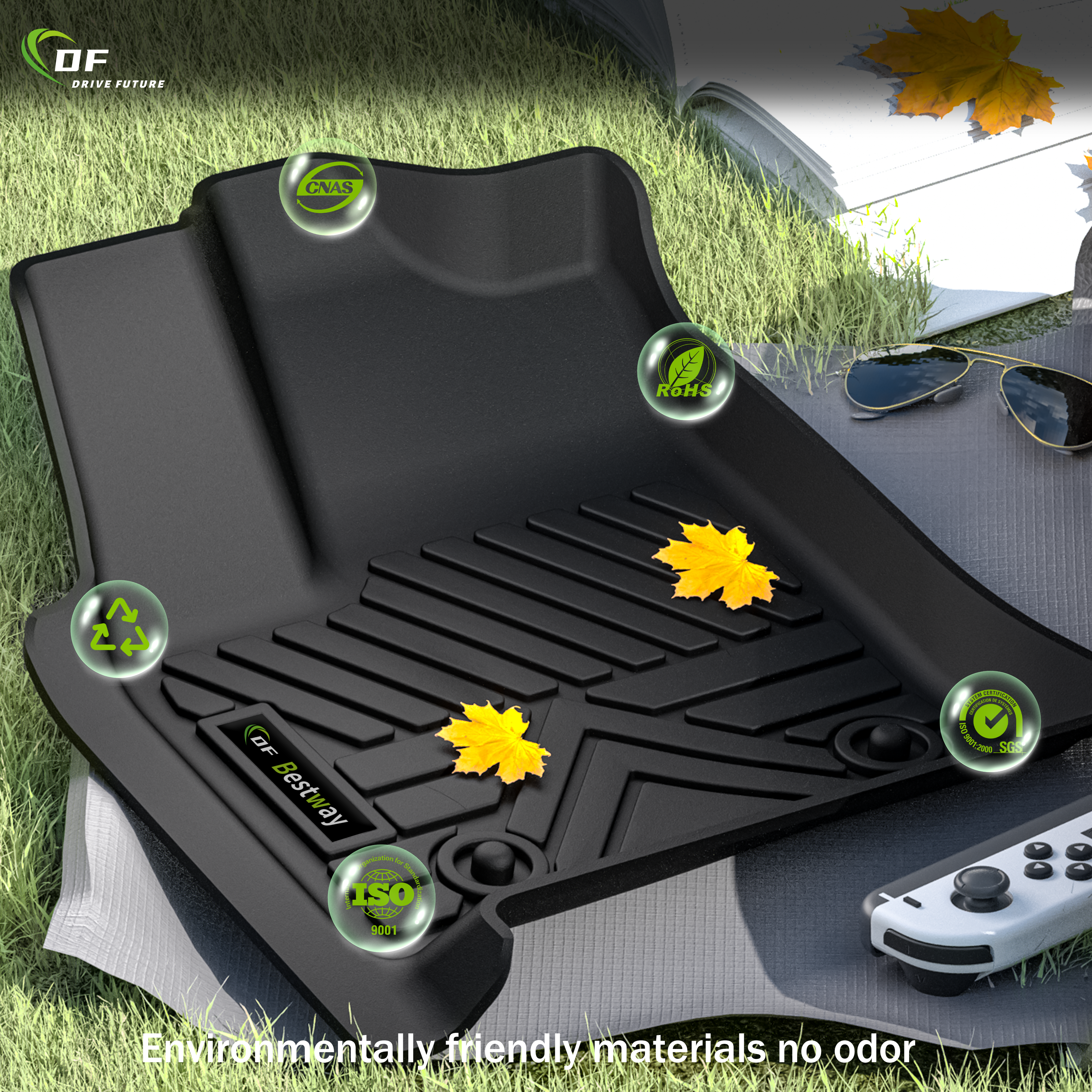 سجادات أرضية سيارة مادة تي بي إي ثلاثية الأبعاد مناسبة لجميع الأحوال الجوية للبيع المباشر لسيارة تويوتا أرض طراد 300