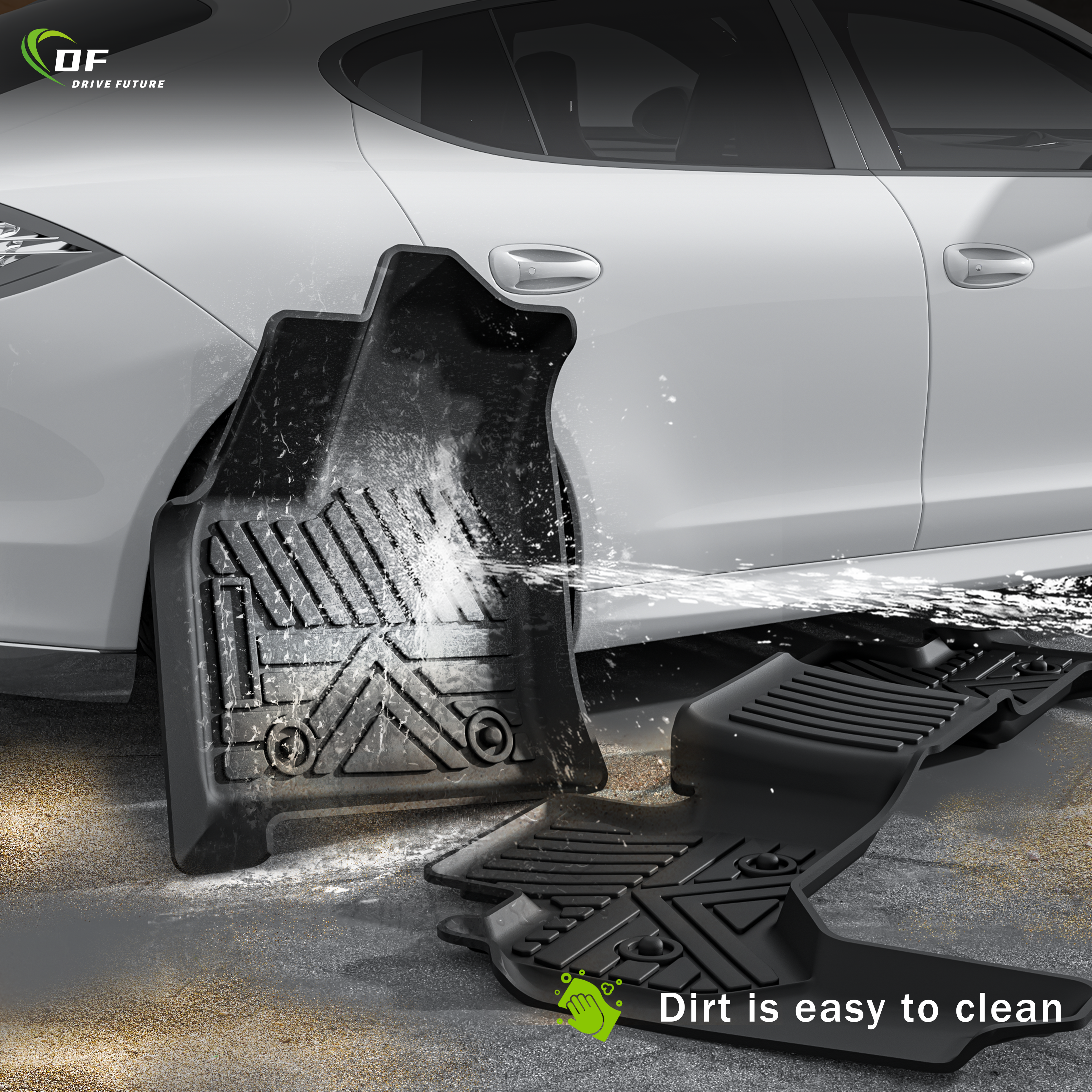 سجادات أرضية سيارة مادة تي بي إي ثلاثية الأبعاد مناسبة لجميع الأحوال الجوية للبيع المباشر لسيارة تويوتا أرض طراد 300