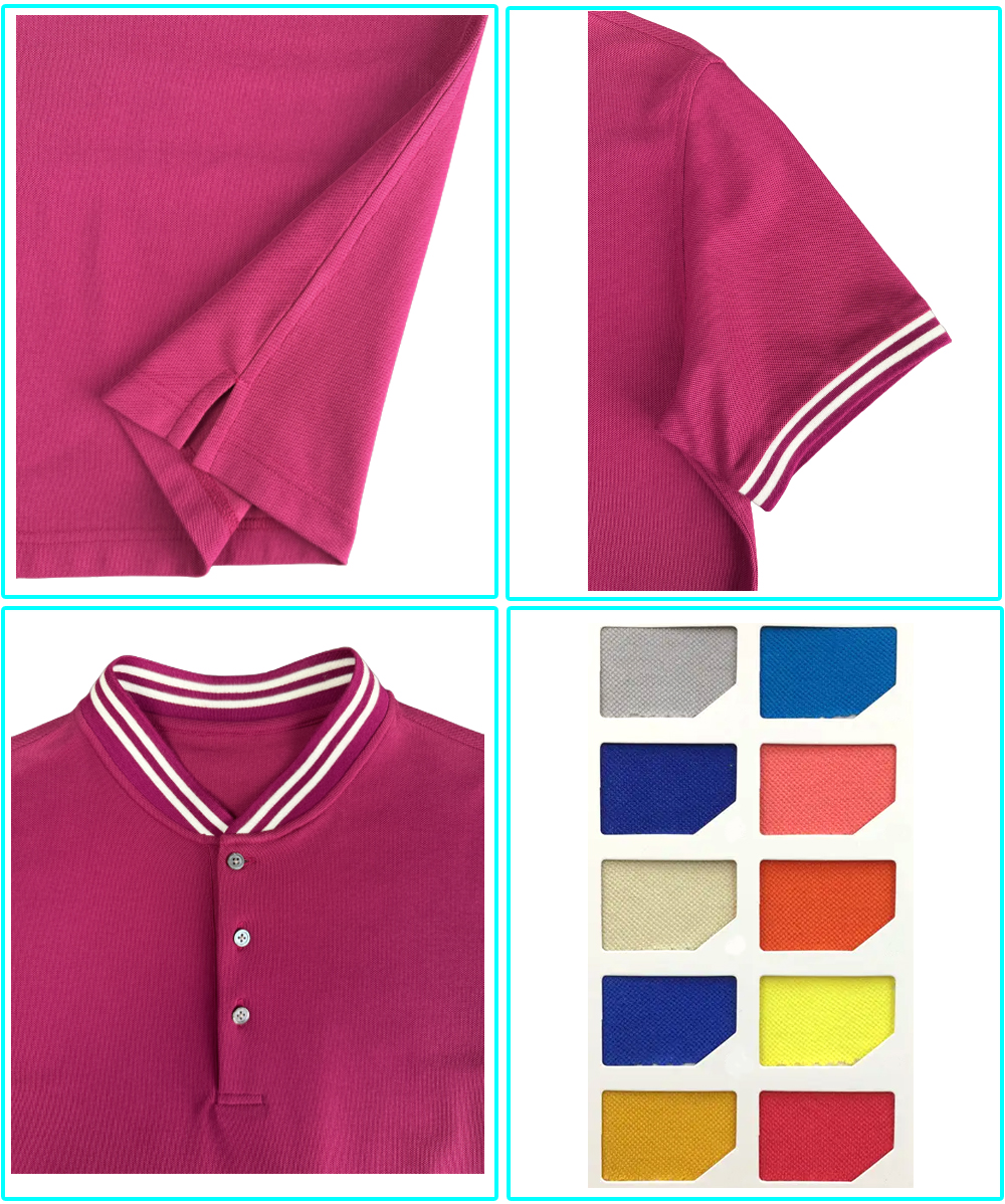 rib neckline polo shirt mens