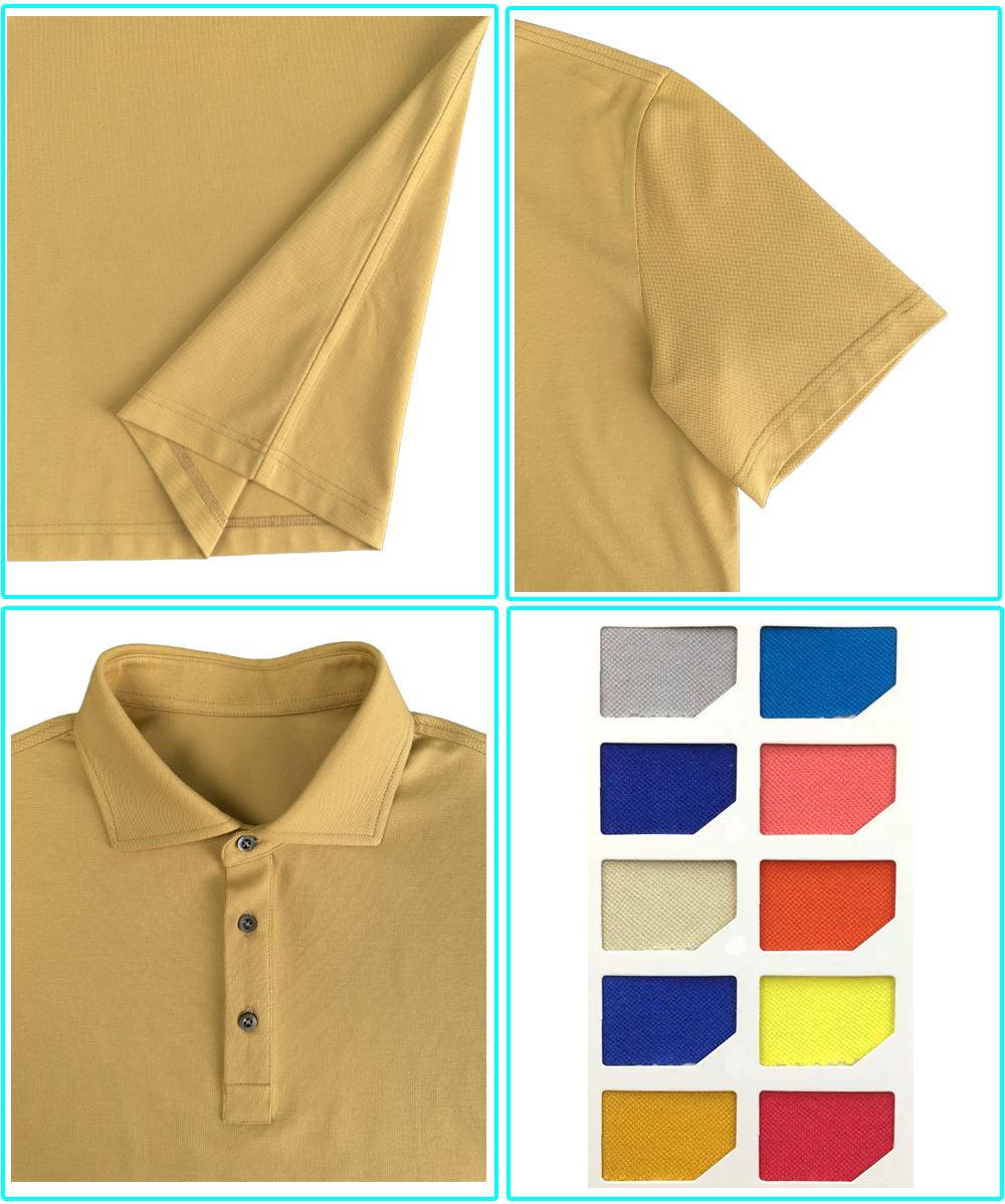 square collar men's polo shirt