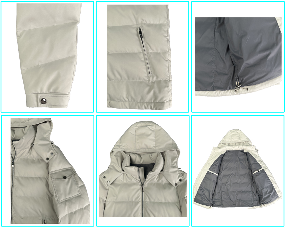 wind resistant men's down jacket