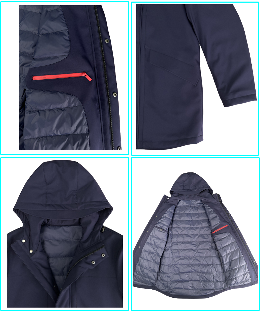 swallowtailed down jacket