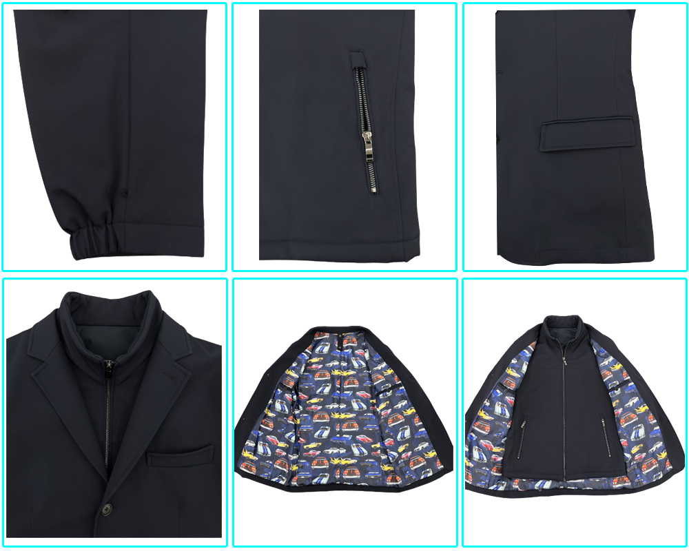 duck down blazer detachable liner