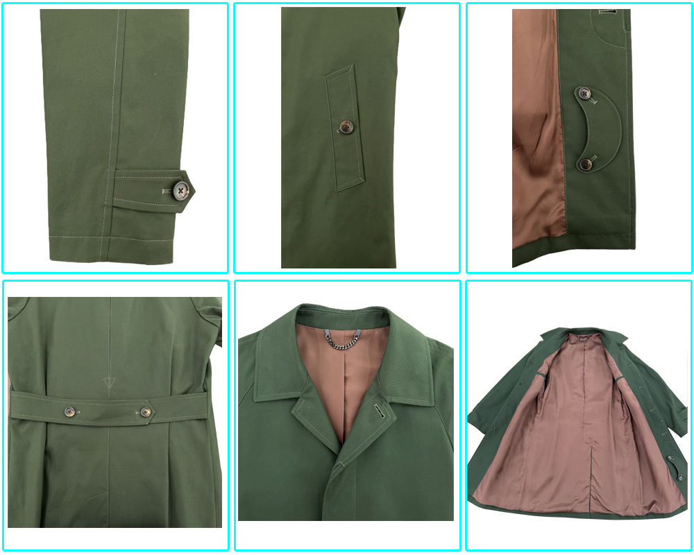 army green trench coat