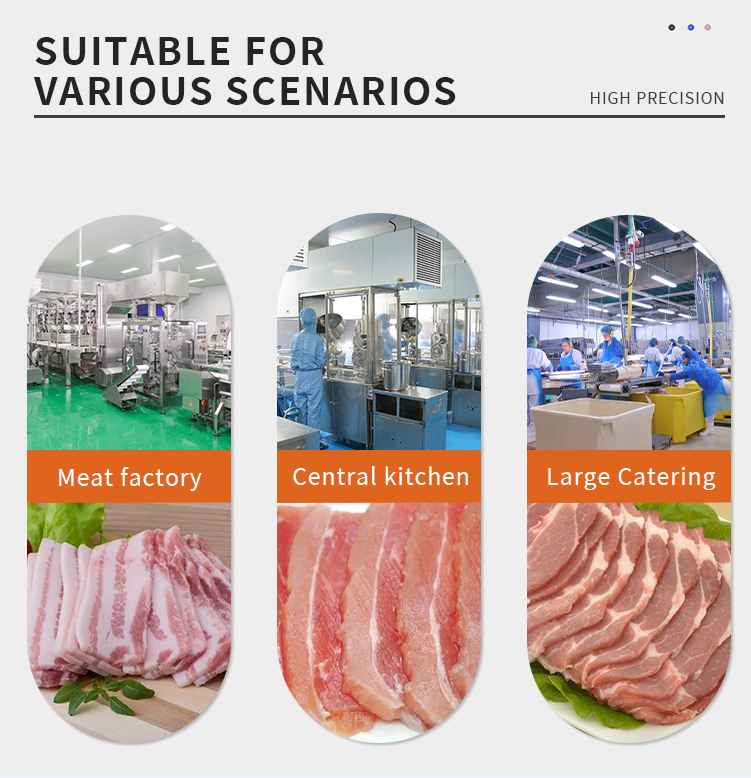 Bevel meat cutting machine