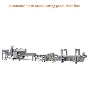 Clean equipment flow in automatic meat cutting production line