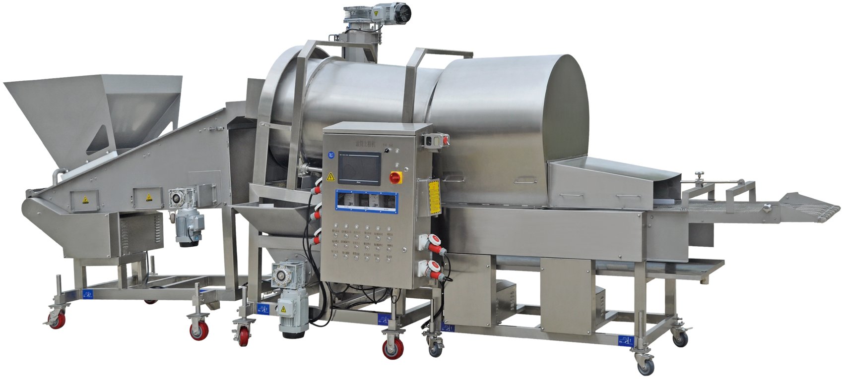 Food drum flouring machine