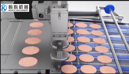 The structural principle of the meatloaf forming machine