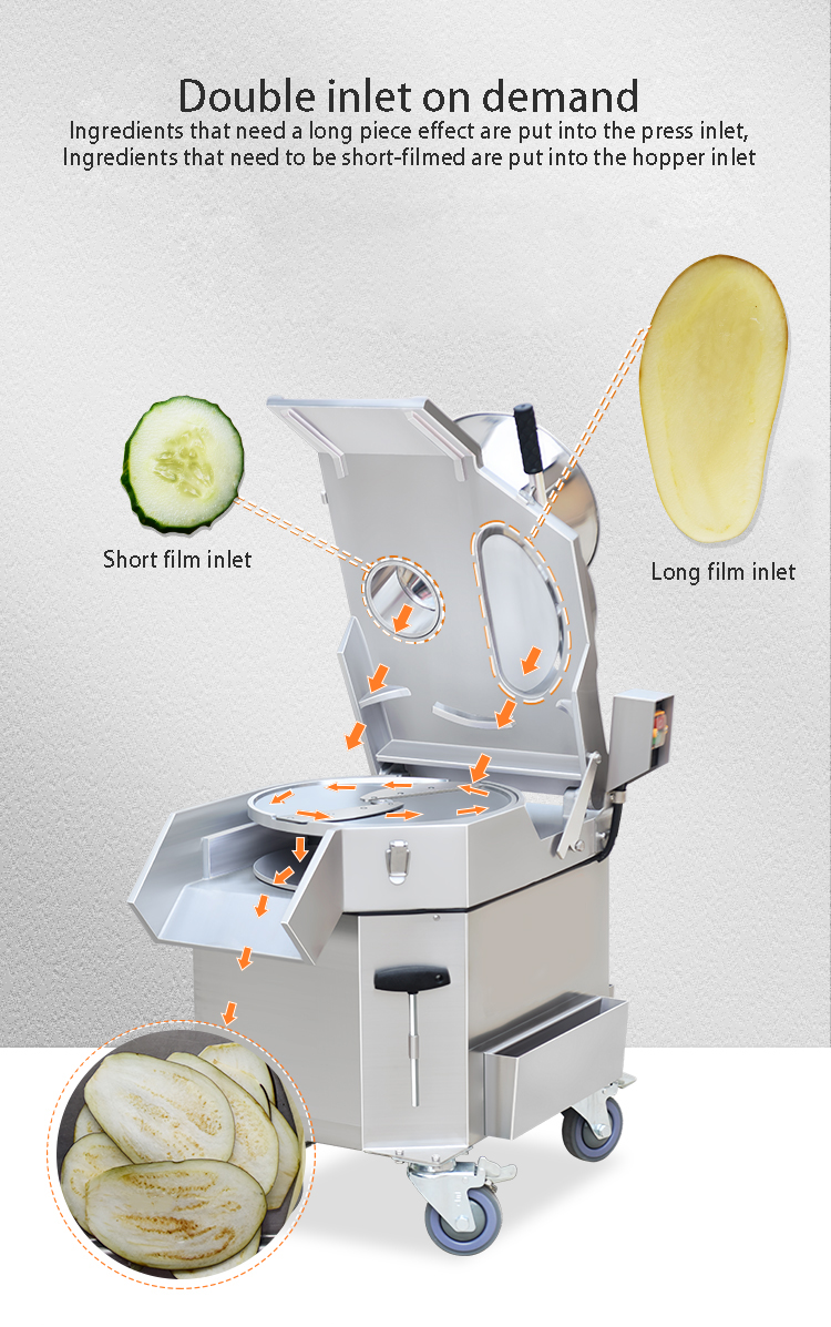 horizontal vegetable cutting machine