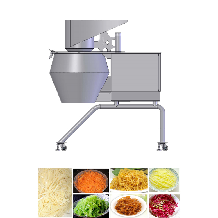 Rippled potato shredding machine