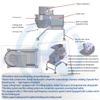 Rippled potato shredding machine