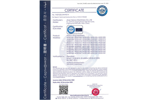 Italian CE Certificate
