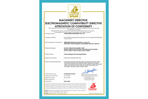 Application of CE certificate for equipment